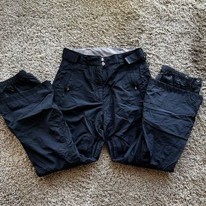 Columbia Convert Velocity Omnitech Black Snow Board Ski Pants Women’s Size Small